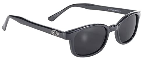 KD's X 1120 - Lunettes de soleil sportifs et motards - homme & femme - s'adaptent sous casque moto vélo ski - Verres gris UV400