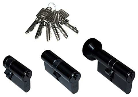 BKS Dark Edition Gleichschließende Profilzylinder, frei Konfigurierbar, Doppelzylinder, Knaufzylinder, Halbzylinder (40/70 mit Gefahrenfunktion, Doppelzylinder)