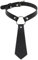 JewelryWe Schmuck Damen Choker Halsband Leder Halskette Sexy Punk O-Ring Krawatte Schlips Kragen Kette verstellbare Schnalle Halsketten für Frauen Mädchen Schwarz