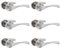 Probrico 6 Pack Internal Door Handles, Round Door Handles in Brushed Nickel Color, Interior Door Handles, Not Latch Included