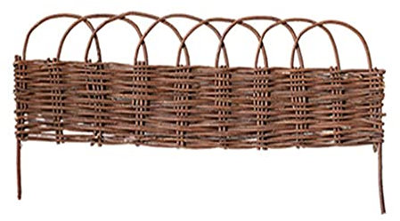 MERAXI Bordure De Jardin De Clôture De Piquet, Décoration De Bordure De Bordure De Bordure Résistante Aux Intempéries en Saule Tressé pour Les Allées De Paysage De Jardin,D,100x35cm