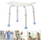 Ansobea Tabouret de Douche rectangulaire pour Seniors - Antidérapant - 136 kg - Hauteur réglable : 38-53 cm