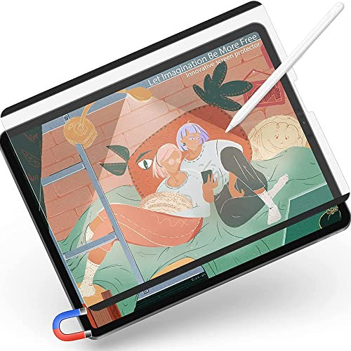 LXEEOLX Paperfeel Magnético Protector de Pantalla para iPad 9/8/7 iPad 10.2 2021/2020/2019, Protector Pantalla de PET Mate para Dibujar escribiry tomar notas, Antihuellas, extraíble y Reutilizable