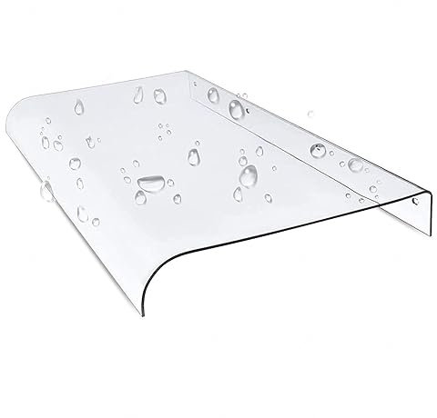 TZYYAO Türüberdachung,3.5mm Transparentes Regenschutz Abdeckung,Polycarbonat Fenster Tür Vordach,überdachung Fenster Vordach Eingang Vordach,Tür Vordach Außen Regen Und Schnee,Clear-50x180cm/20x71in