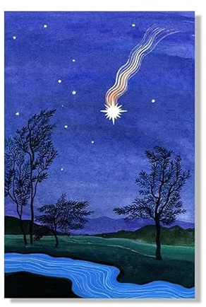TANYANG Der Stern Tarot Karte Kunstdruck Tarot Deck Gouache Malerei Leinwand Poster Tarot Leser Geschenk Magie Druck Schlafzimmer Home Wand Dekor 40X50Cm Kein Rahmen