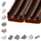 BRESKO 6-100 m Fensterdichtung Selbstklebend Dichtung Gummidichtung Epdm Türdichtung Dichtband Gummi Fenster Profil Abdichtung Dichtungsprofil (E - 9x4 mm - braun, 2 x 25 m (50 m))