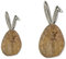 Holz und Metall Osterdeko Holz und Metall Osterei mit Hasenohren - Set klein und groß Ostereier Oster-Deko Tisch Dekoration