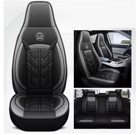 NISMIA Full Set Auto Sitzbezüge für SEAT Cupra Born Electric Drive 150 kW, Wasserdichter Leder-Autositzbezug, Seasons Protectors VerschleißFest, 5-Sitzer Autositzbezug Universal (Color : E)