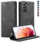caseme Handyhülle für Samsung Galaxy S21 5G Hülle Premium Leder Klappbar Tasche Flip Case Magnet Kartenfach Standfunktion Klapphülle Schutzhülle für Samsung Galaxy S21 6,2'' - Grau