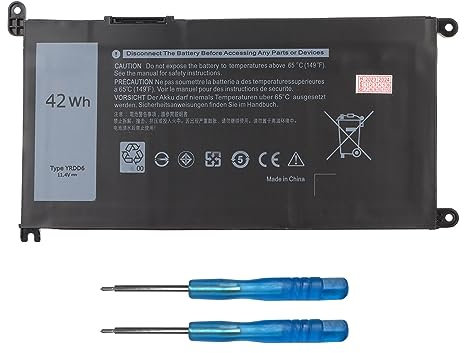 YRDD6 42Wh Laptop Battery for for Dell Inspiron 15 3000 15 5000 P93G001 VM732 Vostro 3491 5481 5490 1VX1H P93G, Easy to Install Laptop Battery Replacement for Dell Inspiron