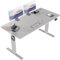 Flamaker Höhenverstellbarer Schreibtisch, Elektrischer Schreibtisch Höhenverstellbar für Steh-Sitz, Computertisch mit Memory-Funktion, Stabiler Tisch Standing Desk, Bürotisch,140 x 60 cm,Grau