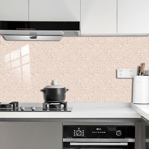 Fliesenaufkleber 30x30cm Terrazzo Pink Klebefliesen Wasserdicht Fliesenaufkleber Bad Fliesenaufkleber Küche Küchenrückwand Selbstklebend Wohndekoration Fliesenfolie (10 Stück)