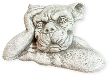 OriginalPaul Skulp & Betondesign Gargoyle Torwächter: Massiver Steinguss, 4,5kg, 16x28x14 cm, Frostsicher