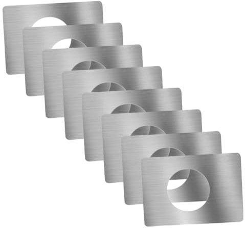 WHAMVOX 8pcs Door Lock Repair Board Door Covers Door Knob Plates for Interior Doors Deadbolt Fixing Filler Door Strike Plate Silver Door Handles Door Hole Filler Plate Stainless Steel
