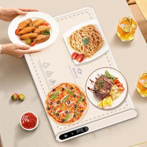Plateau chauffant en silicone Crème
