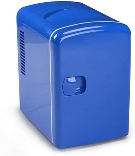 JvFbjLF Blue Portable 4 Litre DC Mini Fridge Car Fridge Drinks & Fruit Fridge 252x182x285mm