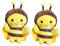 QUMIIRITY 2St Bienen anhänger Plüsch-Anhänger Rucksack-Anhänger Bienen zubehör Bienen Accessoires Spielzeug schlüsselring Plüsch-Geldbörsen-Hängeornamente ausgestopfte Biene PP Baumwolle