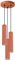 SOLLUX lighting Hängelampe Pendelleuchte Hängeleuchte Deckenlampe Lampe Decke Aluminium 3 Flammig 19,5 x 19,5 x 108 cm Karbon Ockerrot