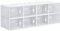 HOMCOM Meuble de rangement modulable, 8 cubes, étagère de rangement en plastique empilables, meuble à chaussures, vêtements, livres, jouets, meuble casier rangement cube, blanc et transparent