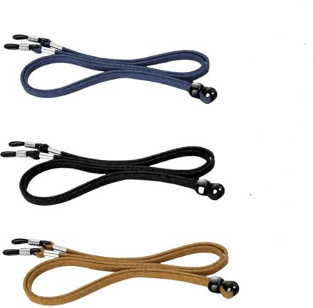 Hawfund Cordon Lunettes Ajustable,3PCS Attaches Lunettes Antidérapants pour Femmes et Hommes, Chaînes de Lunettes en 3 Couleurs Élégantes