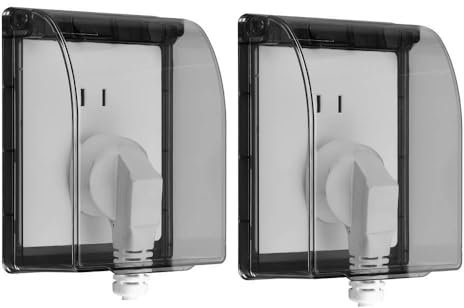 2 Pièces Cache Interrupteur Mural, Cache Prise Etanche Electrique Murale, Boîte Étanche Universelle Pour Prise, Cache-Boîte Eau Couvercle Prise Pour Courant, Couvercle Interrupteur Pour Salle De Bain