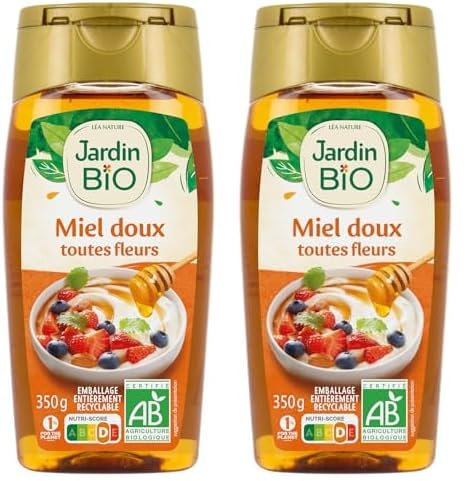 Jardin BiO étic - Miel Doux Toutes Fleurs 350 g (Lot de 2)