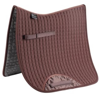 Merauno Cotton Saddle Pad, GP Universal, Soft, Durable, Premium Quality, Classic Jumping Saddle Cloth, Breathable, Easy to Clean, Versatile, Brown