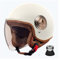 BDBLFLTZ Katzenohr-Motorrad-Halbhelm Frau, ECE-Rollerhelm, Jethelm mit Sonnenblende, Mopedhelm für Erwachsene A1,54-60cm
