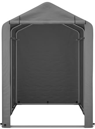 Fahrradgarage Gerätehaus, 187x100x160 cm, Garagenzelt für Fahrräder und Motorräder, Dunkelgrau