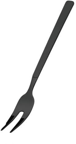 AMEFA BUFFET - Forchetta da portata | posate da colazione | posate da portata | acciaio inox 18/10 | satinata | nero, lunghezza 18 cm