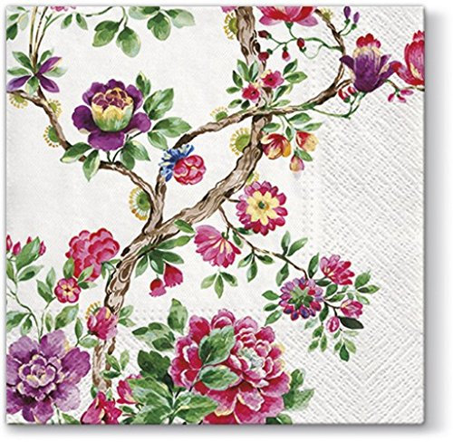 20 Servietten Japanischer Garten/Blumen/Japan/Asien 33x33cm