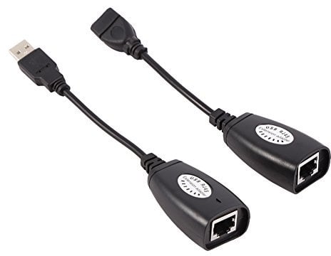 Richer-R USB to RJ45 Adapter,USB 2.0 To RJ45 Ethernet Extension Extender Network Adapter Cable Wired Lan Ideal for Use with USB Cameras,Printers,Web Cameras,Keyboard,Mouse Extensions