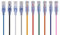 Monoprice Cat6A Ethernet-Netzwerk-Patchkabel, 6,5 m, mehrfarbig, 10 Stück, 10 G – SlimRun-Serie