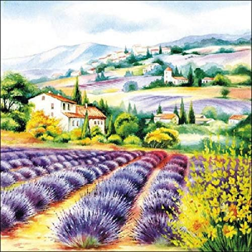 Lavender Fields - Lavendelservietten 33x33 cm