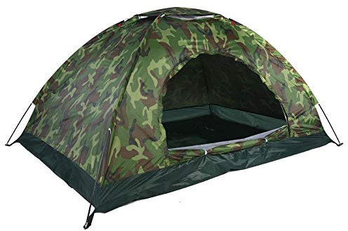 Jacksking Campingzelt, Outdoor-Tarnung UV-Schutz Wasserdicht 2 Personen Zelt Strand Wandern Shelter Festival Family Dome Zelt