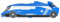 Leomark letto per bambini in legno, lettino con materasso 200x90 cm, formula bolid F1, mobili da cameretta del bambino colore BLU