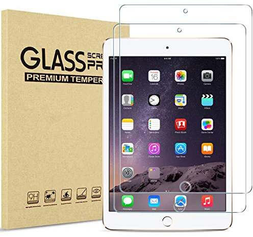 ProCase 2 Stück Displayschutzfolie für iPad mini 1, Mini 2, Mini 3 Bildchirmschutzfolio Screen Protector, Tempered Glass –Klar