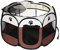 Youyijia Portable Pet Playpen Puppy Playpen Pet Dog Cat Playpen Cage Crate 91 x 91 x 58cm Soft Fabric Foldable Pet Indoor Outdoor for Rabbit Hamster Guinea Pig Brown