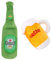 Peluche Compagnie pour Chien - Jouet Indestructible Apaisant en Forme de Bouteille de Bière - Jeu en Tissu pour Mordiller
