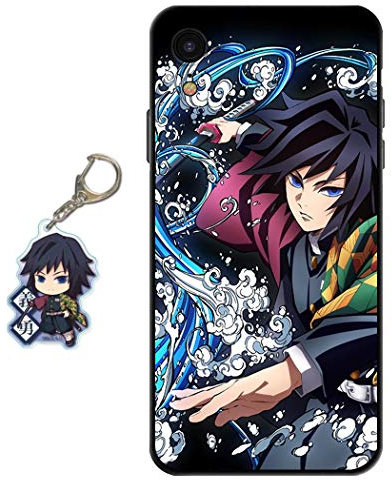 Staremeplz Compatible with iPhone XR Case Anime Design [With Figure Keychain], Soft Silicone Flexible TPU Animation Phone Case for iPhone XR