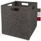 sølmo I Filz Aufbewahrungsbox, 33x33x33cm Organizer Faltbar I Aufbewahrungskorb, Aufbewahrungsbehälter ohne Deckel I Aufbewahrung Spielzeug, Kleidung, Wäschekorb (Dark Stone)