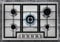 Piano cottura 5 Fuochi 70 cm incasso inox gas gpl con griglie in ghisa comando valvolato Luxell M7-50BTF(FLAT 70)