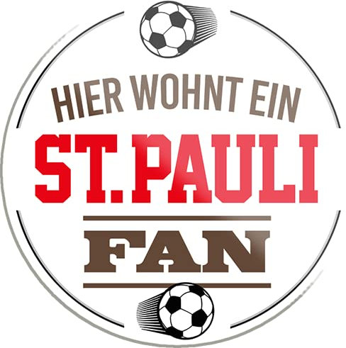 schilderkreis24 – Fußball Magnet “ST. Pauli Fan“ Deko Kühlschrankmagnet Artikel Sport Verein Geschenkidee Club Weihnachten Fußball Fan Liebhaber Begeisterte 8x8 cm