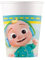 Lote de 24 Vasos Decorativos Infantiles COCOMELÓN. Vajillas y Cuberterías. Juguetes para Fiestas de Cumpleaños, Bodas, Bautizos, Comuniones y Eventos. AB.