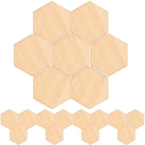 Holzwürfel 200 15 mm unlackierte -Sechskantscheiben natürlichem blankem, Sechskant-Scheiben, Ausschnitte für Hochzeitsuntersetzer, Malerei, Beizen, Basteln, Dekoration Holzklötze