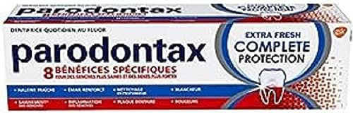 Parodontax Zahnpasta Complete Protection Extra Fresh, 8 Vorteile, gegen gelegentliche Zahnfleischblutungen, 75 ml