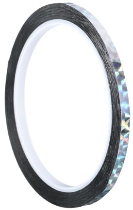 PATIKIL Glitzer Klebeband 5mm x 50m Washi Tape Holografische Selbstklebende Metallic Klebeband Reflektierender Prismenband für DIY Geschenkverpackung Party Dekoration Silber