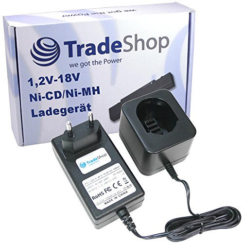 Trade-Shop Akku Ladegerät (1,2V-18V Ni-MH Ni-Cd) Ladestation kompatibel mit Black&Decker CD12GTK GTC390 GTC410 KC12E KC12C KC12CE KC1282CK KC1282FK A9266