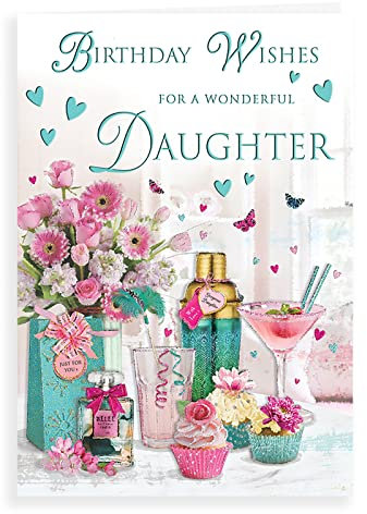 Piccadilly Greetings Group Ltd Traditionelle Geburtstagskarte Daughter, 22,9 x 15,2 cm