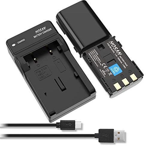 HOSAN NB-2L NB-2LH Batterie de Rechange Compatible pour Canon NB-2L NB-2LH HF R10, HF R11 PowerShot G7 G9 S30 S40 S45 S50 S60 S70 S80 EOS 350D 400D HV30 DC300 HG10 IXY DVM3 DV5 DV3 FV M20 M30 M100